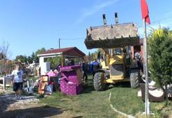 Çatalca'da çok sayıda kaçak yapı yıkılıyor