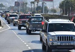 Klasik otomobillerle 29 Ekim korteji