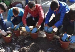 Özel öğrencilere toprakla terapi