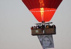 Kapadokya'da sıcak hava balonları 'İnsanlığın Yedi Yüzü' fotoğraflarıyla havalandı