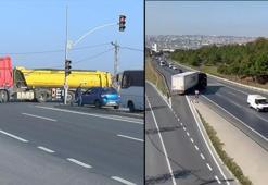 Büyükçekmece'de hafriyat kamyonlarının  yasak dönüş tehlikesi