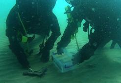 SAK Timi, 20 metre derinlikteki tabancayı, 5 dakikada tespit edip su yüzeyine çıkardı