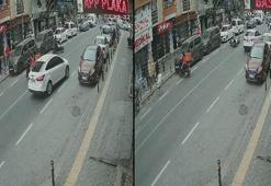 Zeytinburnu'nda motosiklet kazası kamerada