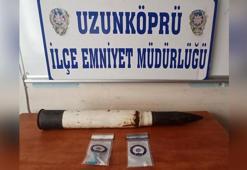 Edirne’de, evde havan topu mermisi ele geçirildi