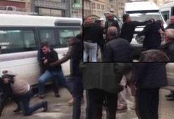 Elazığ'da minibüs şoförlerinin kavgası kamerada