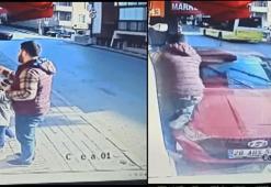 Üsküdar'da direksiyon dersi alan sürücü kaldırımdaki baba ile kızına çarptı