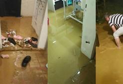 Sarıyer’de inşaattan taşan çamurlu suyun bastığı ev oturalamaz hale geldi