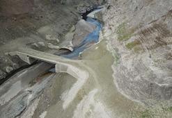Yuvacık Barajı'nda su seviyesi yüzde 19'a düştü; köprüler ortaya çıktı