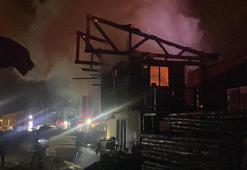 Bolu'da kereste fabrikasında yangın