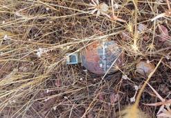 Operasyonda ele geçirilen el bombası ve mayın imha edildi