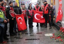 Motosiklet Platformu Üyeleri İstiklal Caddesi'ndeki saldırıda hayatını kaybedenleri andı