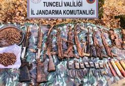 Tunceli’de, teröristlerin kullandığı sığınakta silah ve mühimmat ele geçirildi