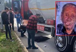 Yolun karşısına geçmek isterken tanker çarptı, hastanede kurtarılamadı