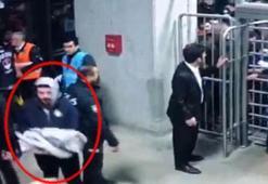 Olaylı derbide işaret fişeğini atan şüphelinin stada giriş görüntüleri ortaya çıktı