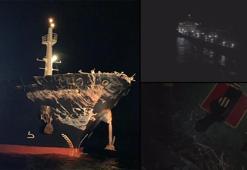 Ahırkapı açıklarındaki gemi kazası kamerada