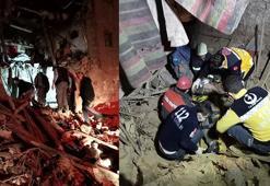 Manisa'da kerpiç evin çatısı çöktü: 1 yaralı