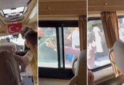 Kadıköy'de okul servisinde korku dolu anlar