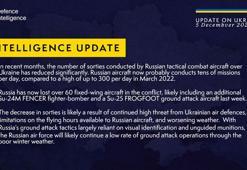 İngiliz istihbarat raporu: Rus uçaklarının Ukrayna üzerindeki sorti sayısı azaldı