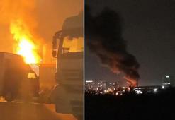 Otomobil firmasının boyahanesinde yangın; 5 araç yandı