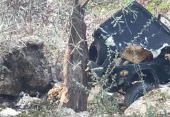 Kaza yaptığı cipten çıkarken üzerine kaya yuvarlanan sürücü öldü