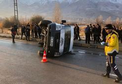 Van'da okul servis minibüsü devrildi: 11 öğrenci yaralı