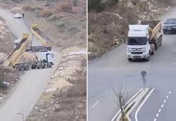 Arnavutköy'de kaçak hafriyata ceza yağdı; ölümüne kaçan hafriyat kamyonu kamerada