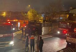 Ümraniye'de geri dönüşüm merkezinde korkutan yangın