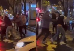 Sancaktepe'de tekmeli yumruklu kavga kamerada