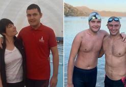 Otizmli Tuna, 'gölge antrenörü' annesiyle başarıya yüzüyor