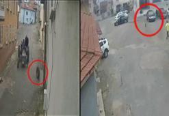 Yerinden çıkan traktörün lastiği valinin makam aracına çarptı