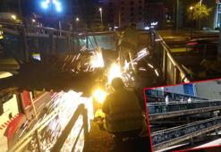 'Korku üstgeçidi'nin kalan bölümü de kesilerek söküldü