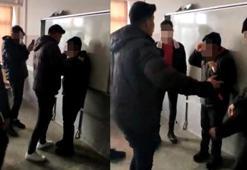 Lisede arkadaşlarını tekme tokat dövüp, zorla oyun oynattılar; o anlar kamerada