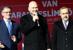 Bakan Soylu, Van'da, emniyet ve jandarmaya alınan araçların teslim törenine katıldı
