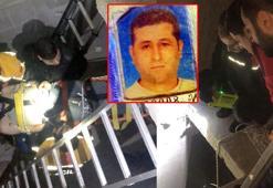 Avcılar'da asansör boşluğuna düştü, sedyeye halatla bağlanarak çıkarıldı