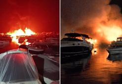 Kadıköy'de yat limanında çıkan yangında 6 tekne kullanılamaz hale geldi