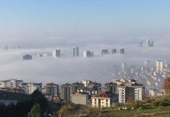 Kartal ve Pendik'te gökdelenler sisten kayboldu