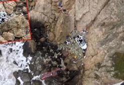 ABD’de uçuruma yuvarlanan arabadan mucize kurtuluş