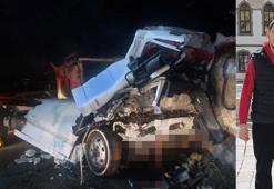 Kamyon istinat duvarına çarptı: 1 ölü, 1 yaralı