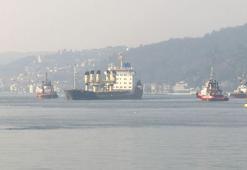 Boğaz'da karaya oturan gemi kurtarıldı
