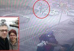 Eşiyle el ele tutuşup yolun karşısına geçerken kamyonun altında kalan kadın, toprağa verildi