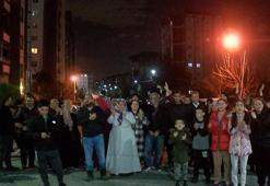 Arnavutköy'de site sakinlerinden aidat zammı protestosu