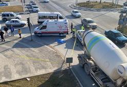 Beton mikserinin çarptığı yaya öldü; operatör gözaltında