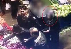 Pazarda yankesicilik kamerada; anne ile kızı dolapta yakalandı