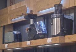 Kıyma makinesine yuva yapan kuşun yavrularının yumurtadan çıkmasını bekliyorlar