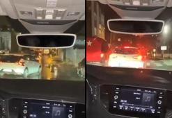 Ataşehir'de asker konvoyunda tehlikeli anlar