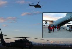 Depremzedelere gelen yardım malzemeleri İncirlik Havva Üs Komutanlığı’na iniyor