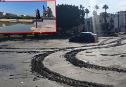 İskenderun sahilini basan deniz suyu çekildi