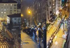 Şişli’de yüzlerce metrelik insan zinciriyle yardım seferberliği