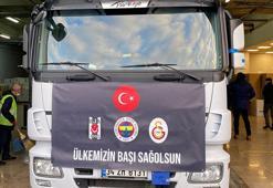 Beşiktaş, Fenerbahçe ve Galatasaray'ın 'Dostluk TIR'ları, aynı anda yola çıktı