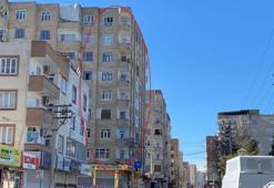 Diyarbakır'da çökme tehlikesi; 9 katlı binanın olduğu cadde kapatıldı